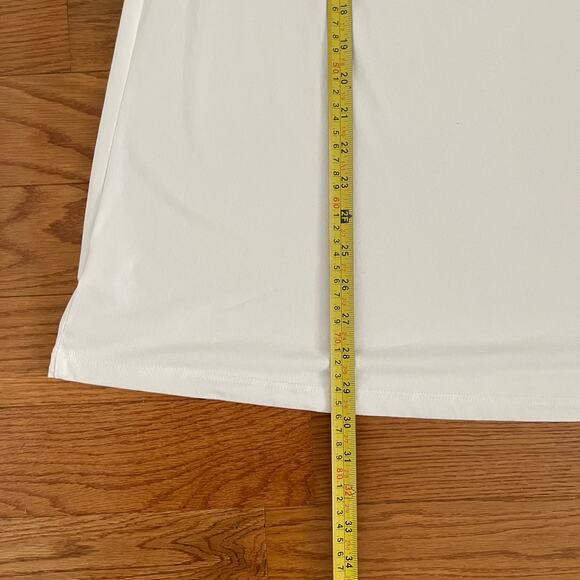 Susana Monaco Tunic Top Womens Medium White Lagenlook Minimalist Classic Basic - Picture 7 of 7